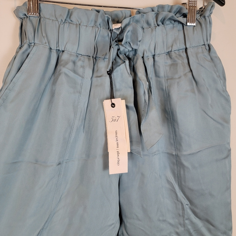 5a7 cinq a sept Pasha Pant Ocean Dew Small Blue - Picture 2 of 7